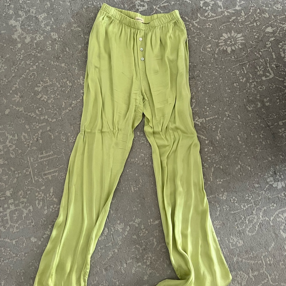 DONNI. Light Green Straight Leg Pants - Picture 2 of 3